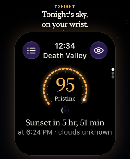 Nyx on Apple Watch: tonight's score.